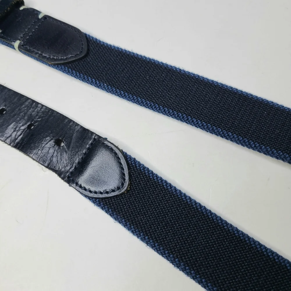 Banana Republic Buffalo Leather Trim Stretch Canvas Golf Belt